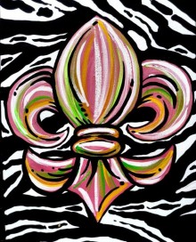 fleur de lis painted fleur de lis